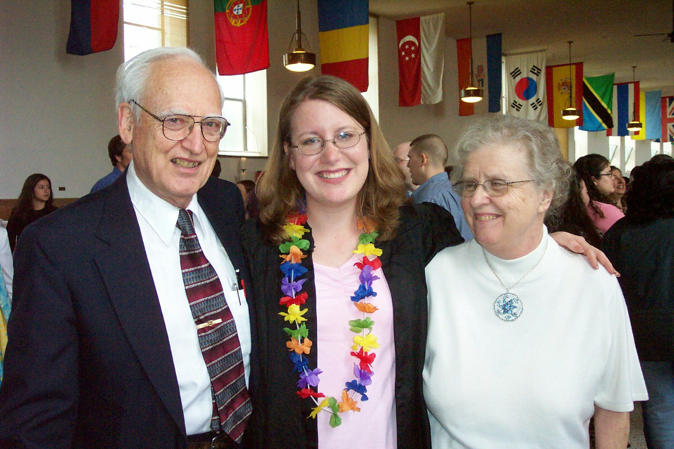 Becky with her grandparents